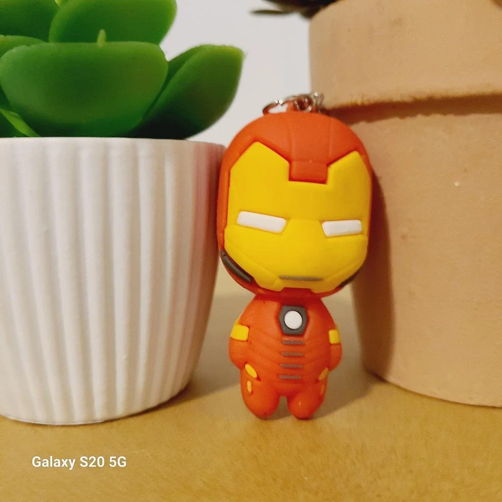 Cute Iron Man Keychain Marvel Superhero Action Figure Keychain‎ Collectible